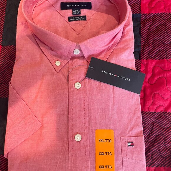 COPY - Tommy Hilfiger Men's Non Iron Solid Button Down Collar Shirt - Picture 2 of 2